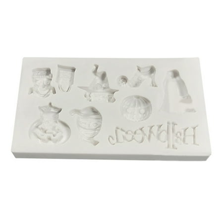 

Halloween Theme Silicone Craft Mold 3D Fondant Soap Chocolate Candy Molds DIY