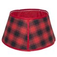 thumbnail image 4 of Collier de pied d'arbre Holiday Time Plaid Stand Band™, Rouge, 4 of 7