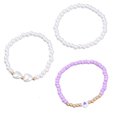 thumbnail image 1 of Bracelets de Perles pour Femmes Mode - 3 Pcs Bracelet Délicat en Fausse Perle Bracelets Boho, 1 of 4