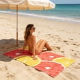 thumbnail image 5 of Citrus Fruit Print Beach Towel, 27.5x55in Oversized Quick Dry Pool Towel for Beach, Gym, Travel, 5 of 6