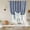 Deep Midnight Blue, variant on Vintage Tan Striped Balloon Curtains for Windows, Bedroom Curtains 54 Inch Length, Rustic Minimalist Vertical Stripes Tie Up Curtains Panels Thermal Insulated Bathroom Curtains Window 42"x54"