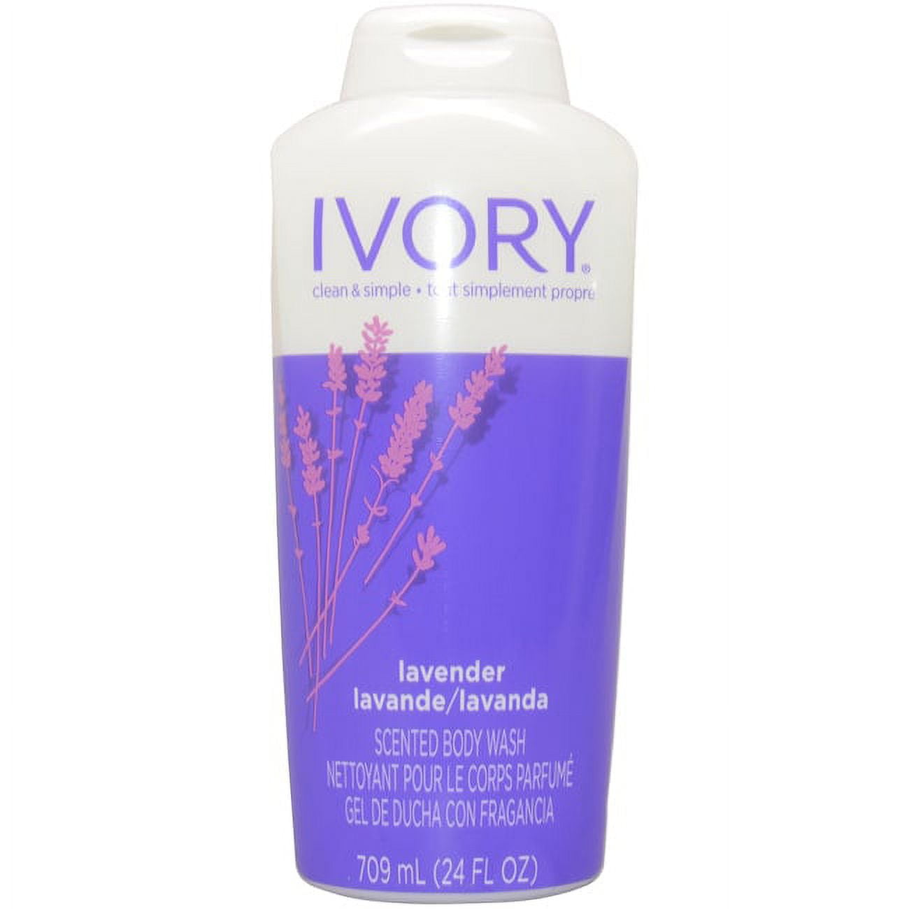 Ivory Clean Body Wash Lavender Scent, 21 Oz, 2 Pack