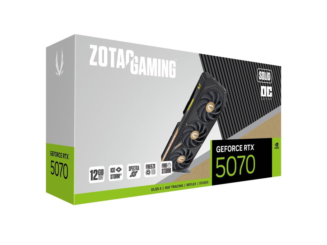 Zotac USA ZTB50700J10P RTX 5070 Solid OC 12GB Graphics Card