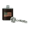 thumbnail image 2 of USA Vintage Flag Pledge of Allegiance Stainless Steel 1oz Mini Flask Key Chain, 2 of 3