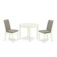 thumbnail image 2 of East West Furniture Dining Room Set Linen White, BOLA3-WHI-06, 2 of 6