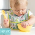 thumbnail image 3 of Bumkins Baby Silicone First Feeding Set w/ Bowl, Lid & Spoon for Ages 4 months+ (Pineapple), 3 of 6