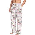 thumbnail image 2 of Daiia Flamingo And Flowers Men's Sleep Pant with Pockets and Drawstring,Pajama Pants-XX-Large, 2 of 9