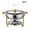Half Golden 2 sets, variant on of 5QT Golden Stainless Steel Chafing Dishes Designed for Buffets, Featuring Removable Lid Holders. Ideal for Parties, Weddings, And Catering, Specifically for Cooking Purposes. (only for cooking)