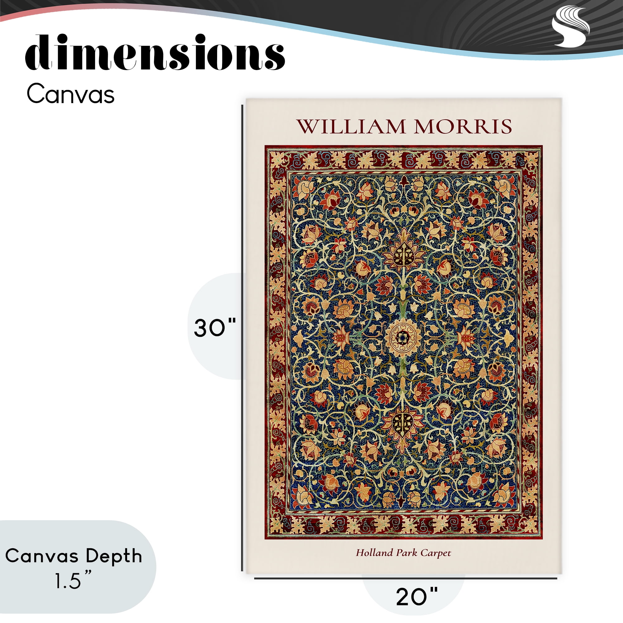 Stupell Industries Holland Park William Morris Design Canvas Wall Art, design by Vintage Hustle