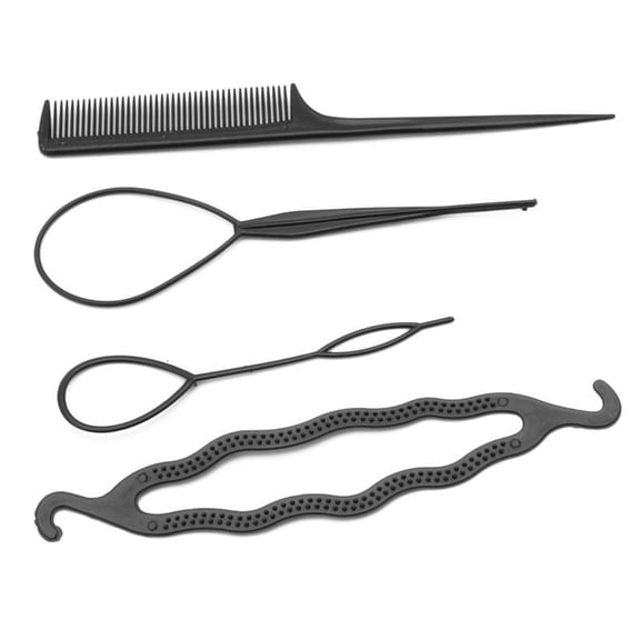 Hair Twist Styling Clip Stick Bun Maker Braid Tool Comb Hair Accessories 4 Pcs