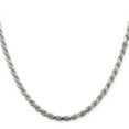 thumbnail image 3 of 925 Sterling Silver 4.25mm Rope Chain Necklace Pendant Charm, 3 of 9