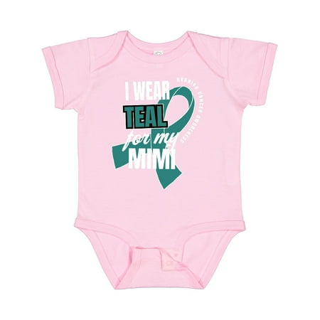 

Inktastic I Wear Teal for My Mimi Ovarian Cancer Awareness Gift Baby Boy or Baby Girl Bodysuit