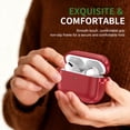 thumbnail image 6 of Leather Texture Design Case for AirPods Pro 3, Soft Silicone Shockproof Cover for Airpods Pro 3rd Generation 2025 with Carabiner, 6 of 10