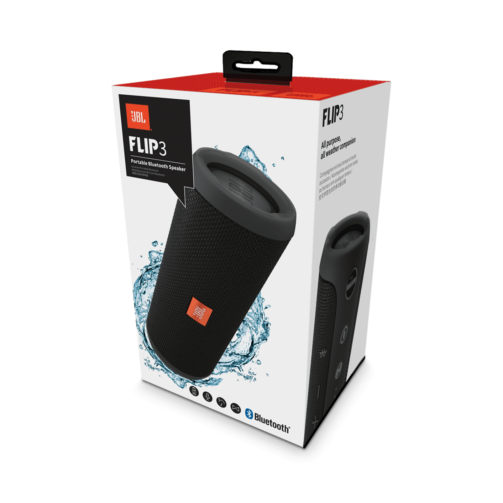 JBL Flip 3 Portable Speaker, Orange - Manufacturer Used