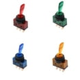 thumbnail image 3 of facefd Car Toggle Switch Portable Detachable Upgrading Solid Color 3 Pin Automotive Switches Controller Part Accessories Blue, 3 of 5