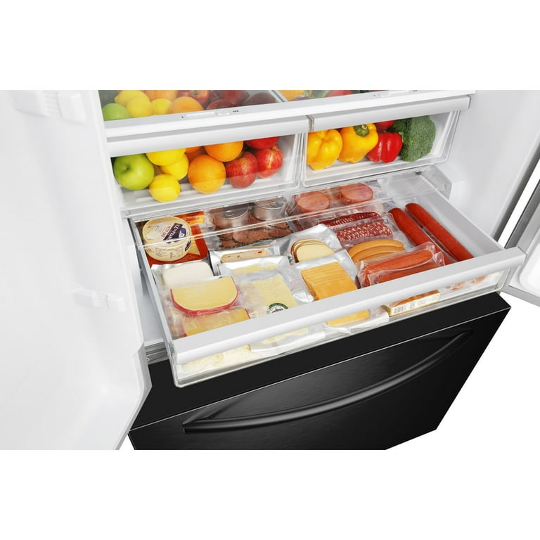 MORA 26 cu ft French Door Refrigerator, Black - Walmart.com