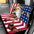 thumbnail image 2 of FUIALDOLG 4th of July Rear Bench Seat Covers Featuring Bald Eagle Flag, 2 Piece Non-Slip Back Seat Covers for SUV and Automotive, 2 of 4