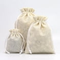 thumbnail image 1 of Bolsa de regalo de Navidad para guardar joyas, bolsita con cordón, bolsa de lino de imitación, 1 of 6