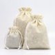 thumbnail image 1 of Bolsa de regalo de Navidad para guardar joyas, bolsita con cordón, bolsa de lino de imitación, 1 of 6