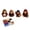 A003- Clear (Style C), variant on Beaded Figurines, Beads for Jewelry Making, String for Beads, Beginner Crafts, 7X5X0.5 in Complete Diy Kit with 4 Woodland Character Figurines, Clear Storage Container, Full