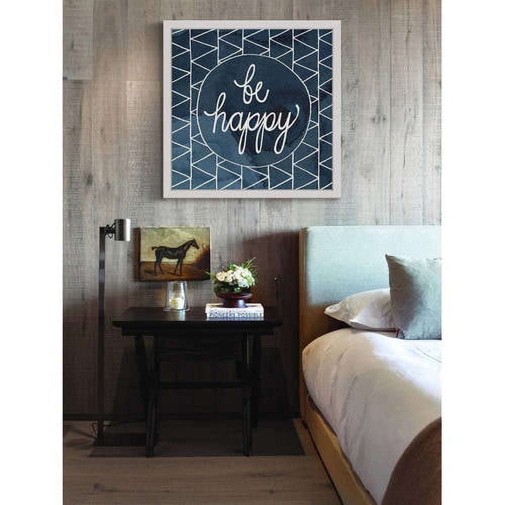 Marmont Hill "Be Happy Circle" Framed Painting Print