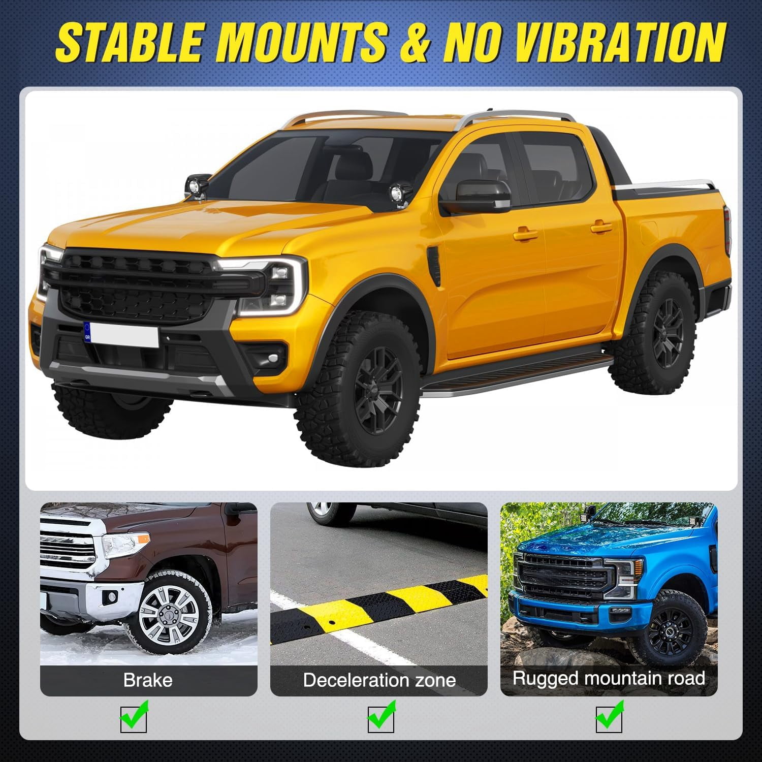 Nilight Ditch Light Brackets Hood Hinges Mount Bracket Kit for Auxiliary Offroad LED Pod Light Work Lights Compatible with Ford Ranger 2019 2020 2021 2022 2023 2024