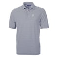 thumbnail image 2 of Men's Cutter & Buck Navy Villanova Wildcats Big & Tall Team Logo Virtue Eco Pique Stripe Recycled Polo, 2 of 3