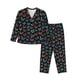 thumbnail image 1 of Balery Multicolored Butterflies Conjunto de Pijama con Estampado para Mujer, Conjunto de Dos Piezas con Manga Larga, Ropa de Dormir Suave con Bolsillos, Pijamas Cómodos-X-Large, 1 of 7