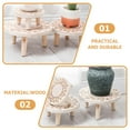 thumbnail image 4 of Wooden Plant Stand Potted Plants Riser Plant Shelf Balcony Potted Plant Holder, 4 of 9