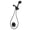 Matte Black, variant on WOWOW Dual Shower Faucet Set Relax 7-Spray 4.5 in. Dual Shower Head and Handheld Shower Head in Matte Black