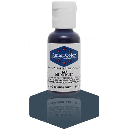AmeriColor, Soft Gel Paste Food Color, Midnight .75 oz
