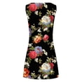 thumbnail image 5 of Taqqpue Summer Dresses for Women 2023 Casual Sleeveless O-Neck Hollow Out Floral Mini Dress A Line Loose Tank Dress Tunic Dress Beach Dress Sundress, 5 of 5