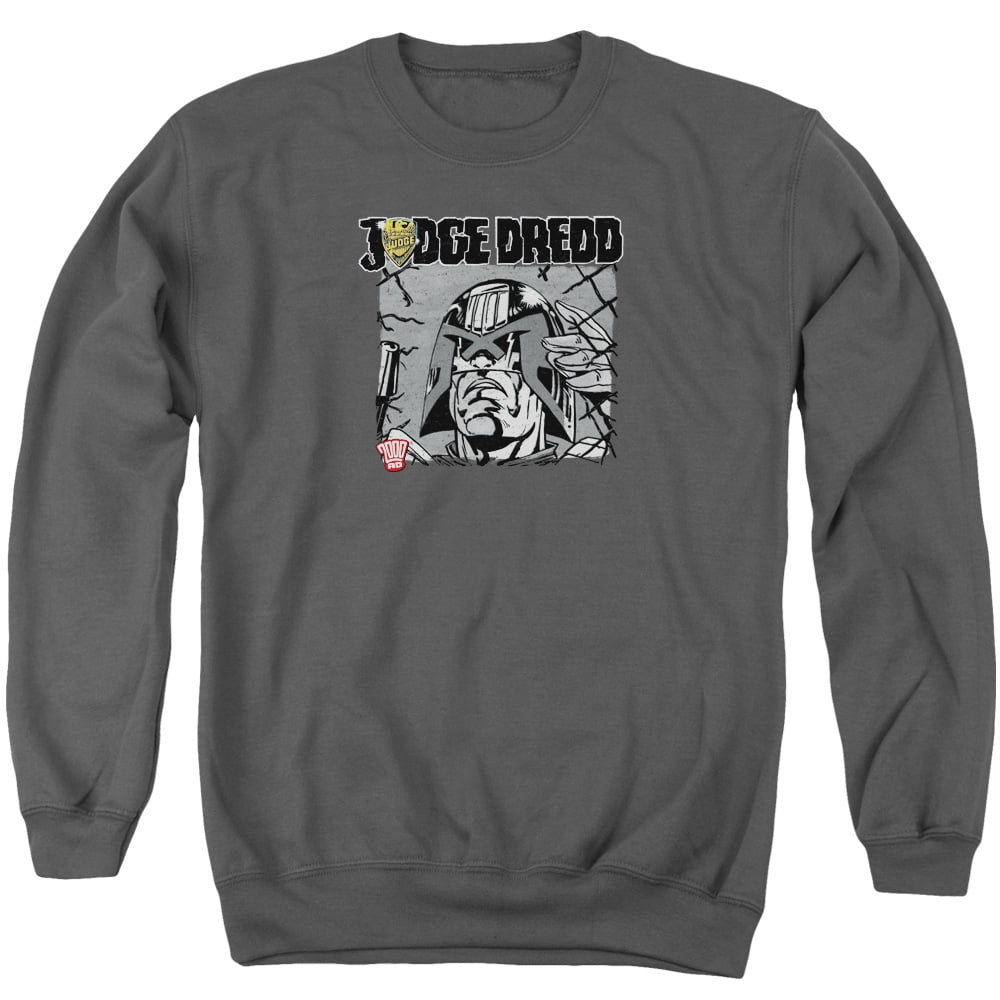 Judge Dredd Bike And Badge Adult Crewneck Sweatshirt