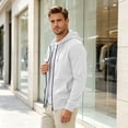 thumbnail image 5 of GrmtClth Mens Zip Up Hooded Sweatshirt Casual Coat Long Sleeve Hoodies Fashion Drawstring Sweatshirts Fall Winter Track Jackets with Pockets M, 5 of 9