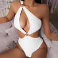 thumbnail image 2 of asdoklhq Plus Size Swimsuit Clearance Under $10,Women's Bikini Set Swimsuit Filled Swimwear Has A Chest Pad No Steel Support Siamese Beachwear, 2 of 9