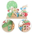 thumbnail image 4 of CIMAXIC Easter 2pcs Easter Table Sign Wooden Easter Letter Table Decor Spring Decor Centerpiece Tabletop Ornament,7.09"X3.86"X0.12", 4 of 4