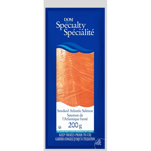 Saumon de l’Atlantique fumé surgelé 200 g - Prétranché.