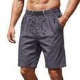 thumbnail image 7 of Besolor Men's Plus Size Shorts Wide Leg Drawstring Elastic Waisted Lightweight Quick Dry Outdoor Casual Running Shorts with Zipper Pockets(Large,Dark Gray), 7 of 7