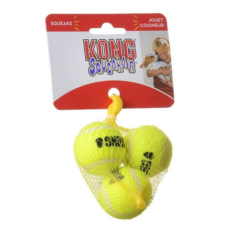 - Kong Air Kong Squeakers Tennis Balls X-Small - 1.5 Diameter (3 Pack) - Pack of 2