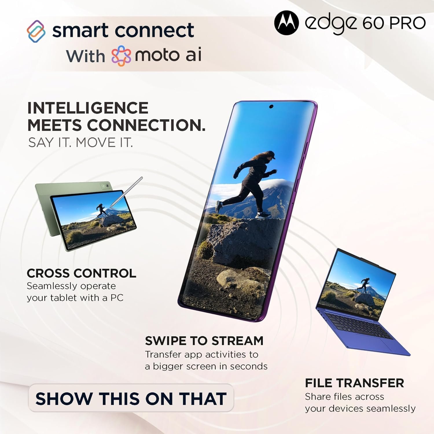 Motorola Moto Edge 60 Pro 5G Ai Tmobile Mint Tello & Global 512GB+12GB NFC 50MP Triple Cam Dual Sim 6.7" XT2507-1 Latino American Version Pantone Sparkling Grape