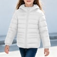 thumbnail image 5 of Mooqilaa Girls Puffer Jackets, Quilted Full Zip Warm Lightweight Winter Outerwear with Hood Size 8 White, 5 of 6