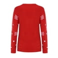 thumbnail image 3 of Chandail de Noël pour Femme à Col Rond, Blouse Duveteuse Décontractée en Tricot, Mi-Long, Fermeture, Manteau, Imprimé, Cardigan Chaud, Torsadé, Chandail Mode, 3 of 7