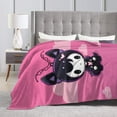 thumbnail image 4 of Kuromi Blanket, Anime Throw Blanket For Couch Sofa Bed, Soft Cozy Lightweight Warm Flannel Blanket, Home Decor, Anime Gifts For Boys Girls Kids Teens, 40"X30", 4 of 9