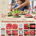 thumbnail image 6 of Metal Food Grinder Attachments with Easy-slide mat for Kitchenaid Stand Mixers, Meat Grinder and Sausage Stuffer Kit, Durable Metal Design, Silver (Machine/Mixer Not Included), 6 of 10