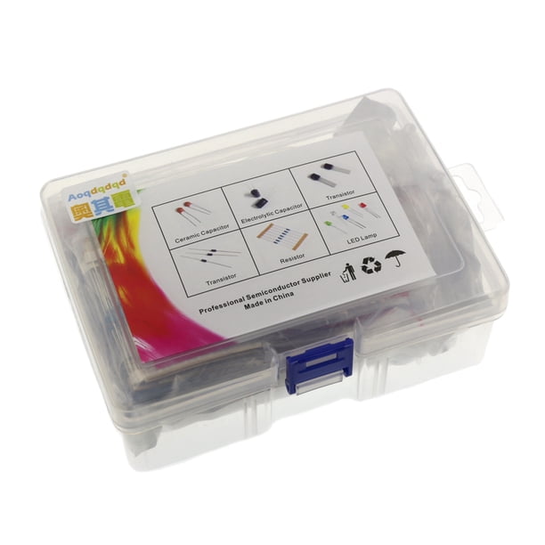 1490pcs Componentes electrónicos básico Transistor Capacitores cerámicos En caja Cola componentes electrónicos