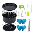 thumbnail image 4 of Juego de accesorios para freidora de aire, 10 piezas de almohadillas de silicona con aislamiento térmico y moldes para muffins 18 CM, 4 of 9