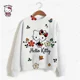 thumbnail image 4 of Sudadera con capucha para mujer, con estampado de HELLO KITTY, manga larga, talla grande, informal, para otoño, y2k, 4 of 5