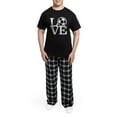 thumbnail image 5 of CafePress - Love Soccer Men's Dark Pajamas - Men's Dark Loose Fit Cotton Pajama Set, 5 of 7