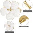 thumbnail image 2 of Set of 6 Flowers Napkin Ring Holders Dinner Tables Rings Elegant Ornament Table Setting, 2 of 5