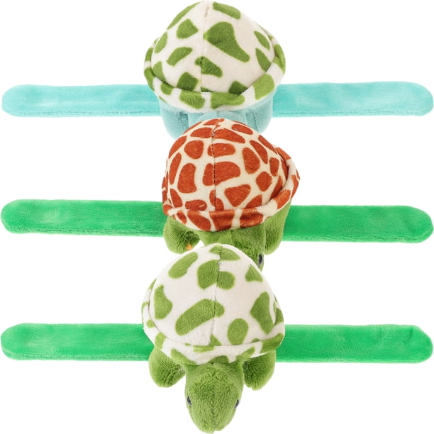 BRIGHTFUFU Pulsera de peluche con forma de tortuga, 3 unidades, ideal como regalo de fiesta